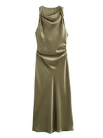 Satin Long Dresses for Women 2026 Summer Slip Midi Dress Woman Sexy Evening Party Dress Sleeveless Female Elegant Dresses - Image 2