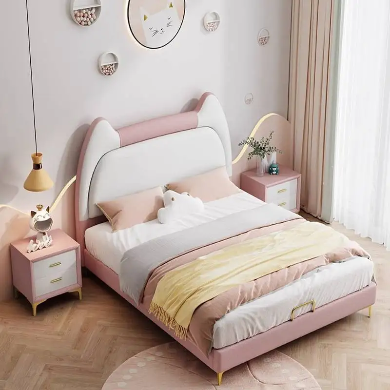 s*-Cheap Storage Kids Beds Simple Luxury Safety Wooden Custom Kids Beds Single Design Modern Lit Pour Enfants Furniture Home