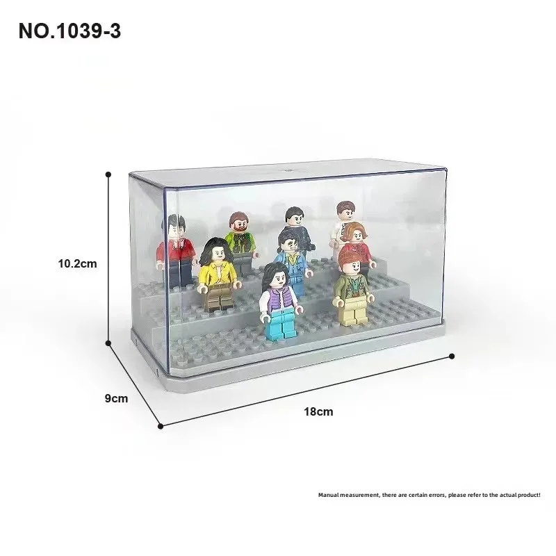 Compatible LEGO Mini Particles Figures Display Box Acrylic Board Ornaments Transparent Dustproof Storage Box For Building Blocks