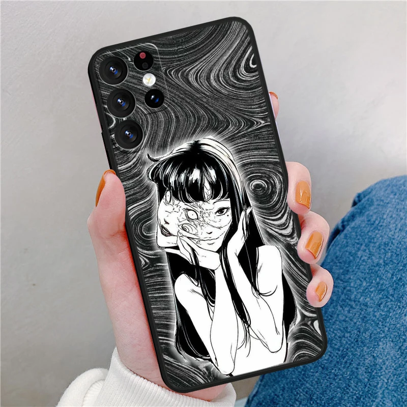 Tomie-funda de silicona suave para teléfono, carcasa negra de Anime Kawakami para Samsung S24, S23, S22, S21, S20 FE, S10e, S10, S9 Ultra Plus