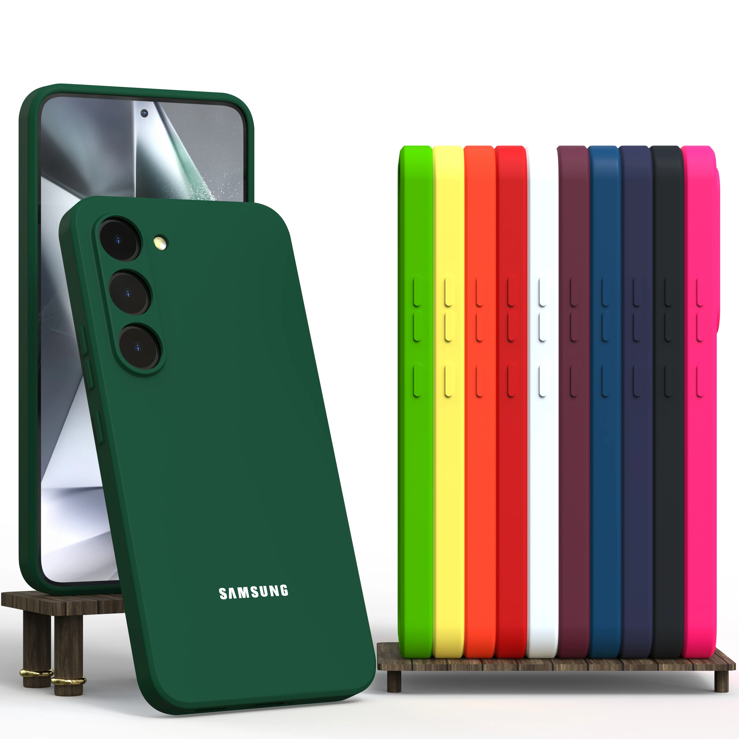 For Samsung Galaxy S24 S23 S22 S20 Ultra Plus A73 A55 A54 A35 A34 A13 A12 Silicone Case Shockproof Soft-Touch Back Cover Funda