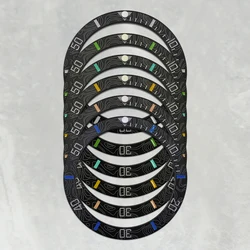 38mm Carbon Fiber Curved Ceramics Bezel Insert Fits GMT SKX007 SRPD SUB Case Inner Diameter 30.6mm Watches Replace Bezel Ring