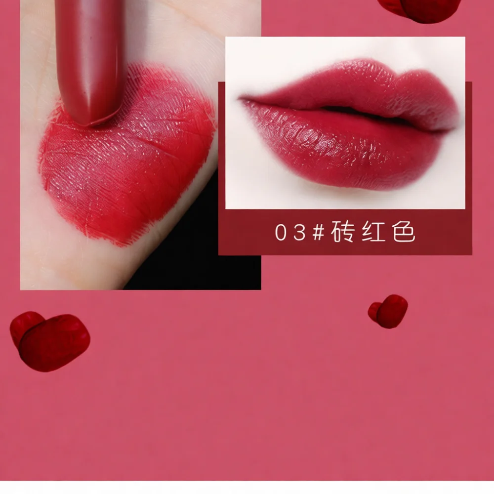 Long Lasting Waterproof Lipstick Moisturizing Silky Texture Natural Lip Color High Pigment Beauty Cosmetic For Women