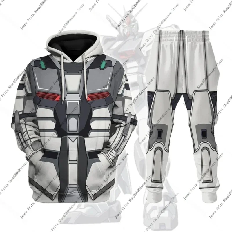 Popular Mazinger Z Anime Robot sudaderas con capucha con estampado 3D traje hombre mujer chándal pantalones 2 uds conjuntos nuevos niños Jersey Cosplay Sudadera con capucha