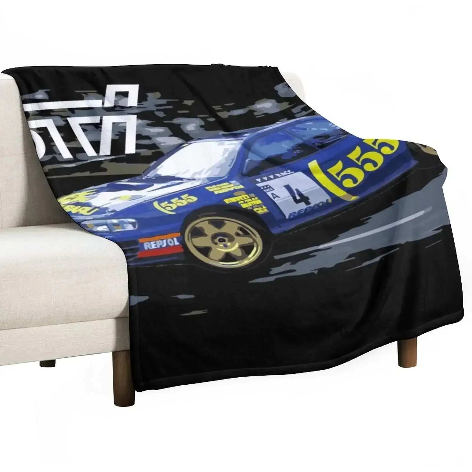 

Плед World Rally Blue 555 Colin McRae GC8, всепогодный мягкий плед для дивана