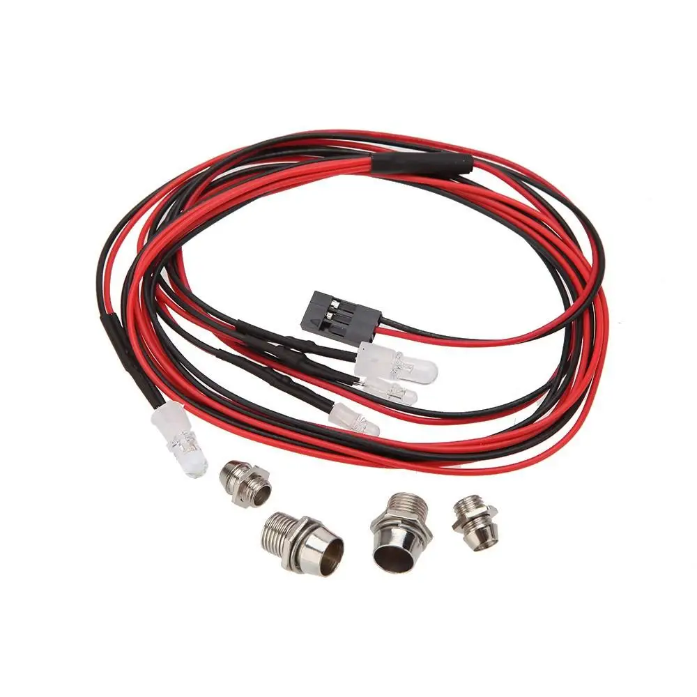 Model Car RC LED Headlight Kit Aluminum Lampshade Fit for 1/10 Buggy Truck Truggy Lighting Decoration