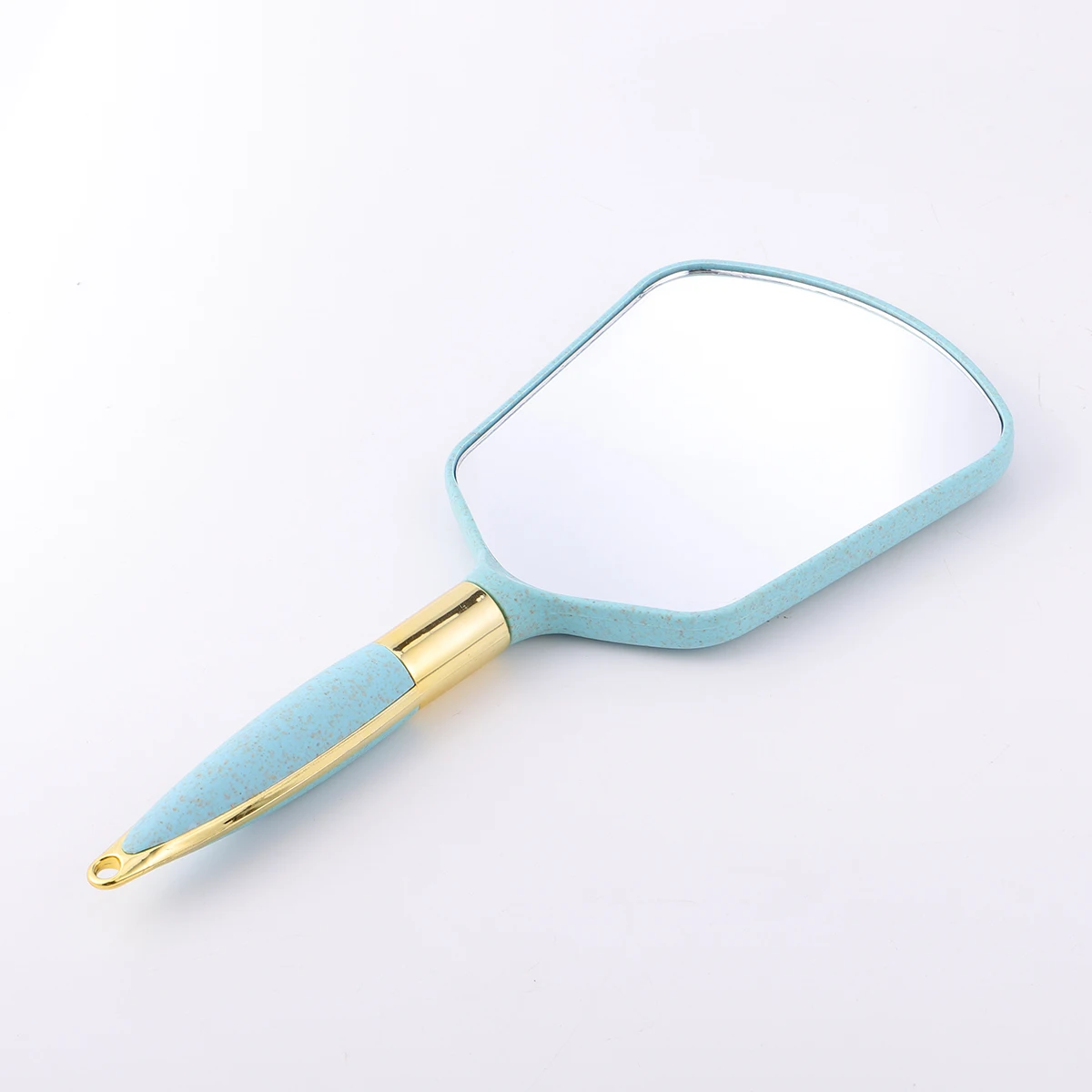 ハンドル付きミラー仕上げ、飛散防止ガラス、軽量、ポータブル、ホームストア、メイクアップミラーデザイン