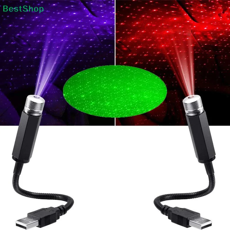 Romantic LED Starry Sky Night Light 5V USB Powered Galaxy Star Projector Lamp For Car Roof Room Ceiling Decor Plug And Play