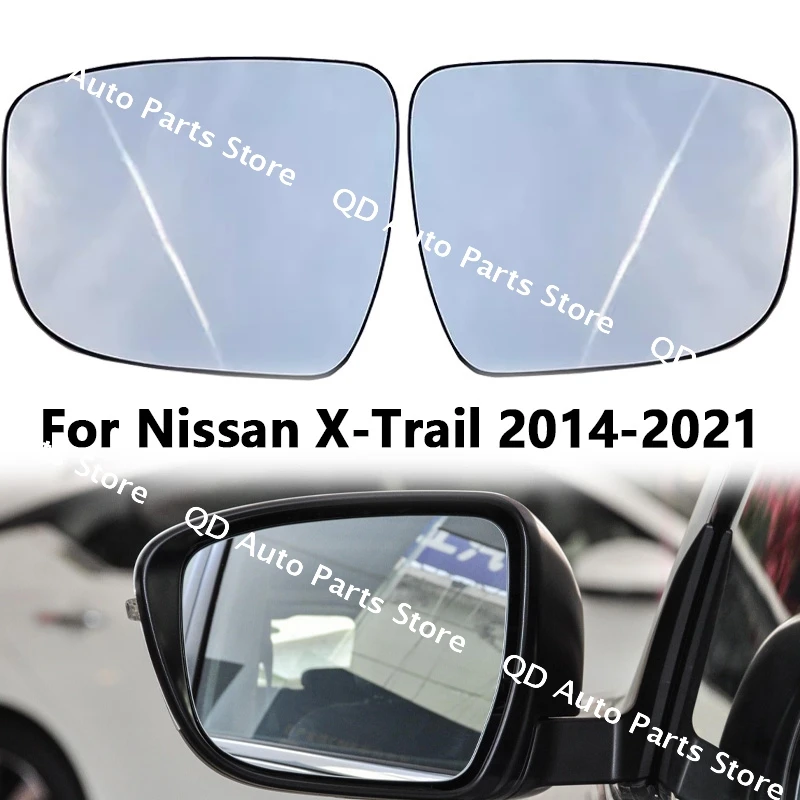 

For Nissan X-Trail 2014-2021 Rearview Mirror Reversing Mirror Lens Reflector Glass Auto Parts With Heating