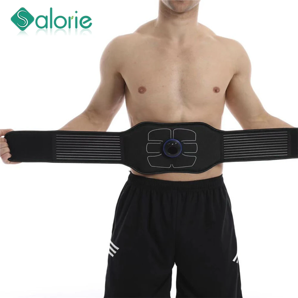 

Smart ABS Trainer Abdominal Toning Belt Muscle Toner Fitness Massage Abdomen Massager Belt for Body Belly Waist Training Fitness