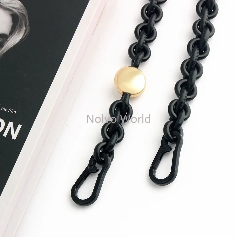 1/3/8PCS Length:62cm Black Acrylic Drawstring Bag Chain For Women Handbag Handles Shoulder Straps Chains Lanyard Accessories