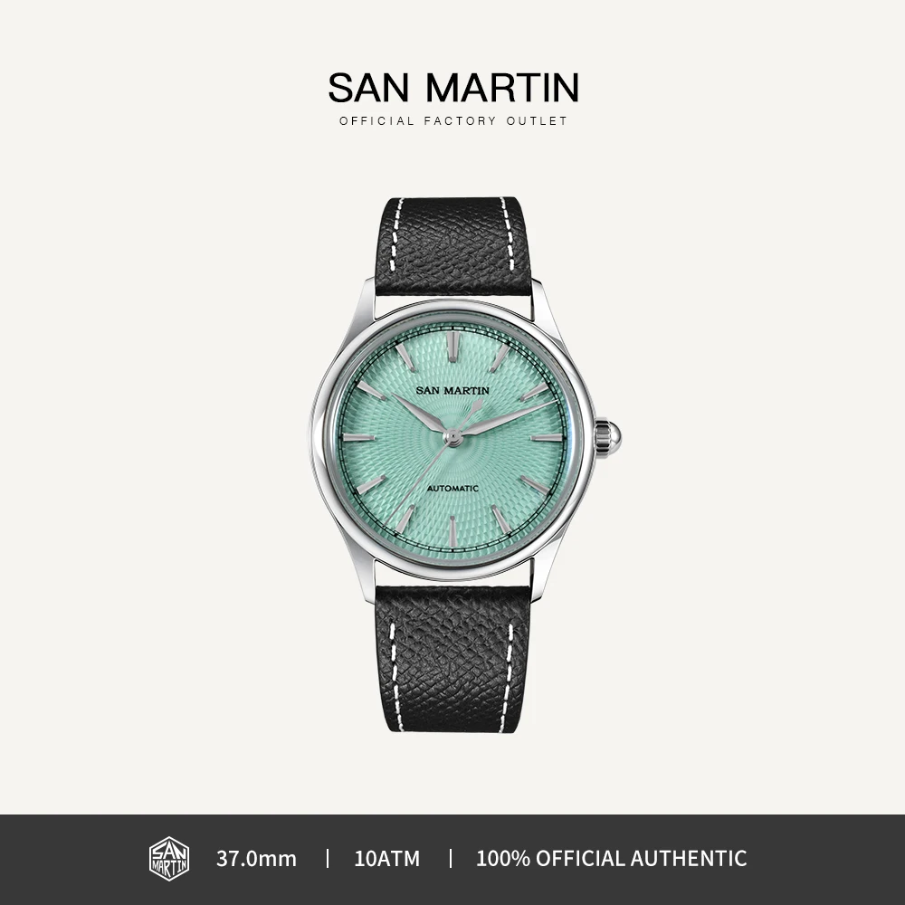 

San Martin New 37mm Dress Watch ST1812 Automatic Movement Luxury Stainless Steel Mechanical Wristwatches Waterproof 10Bar SN0110