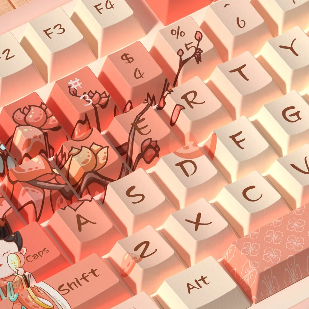 Original factory height antique style national  illustration keyboard cap full set