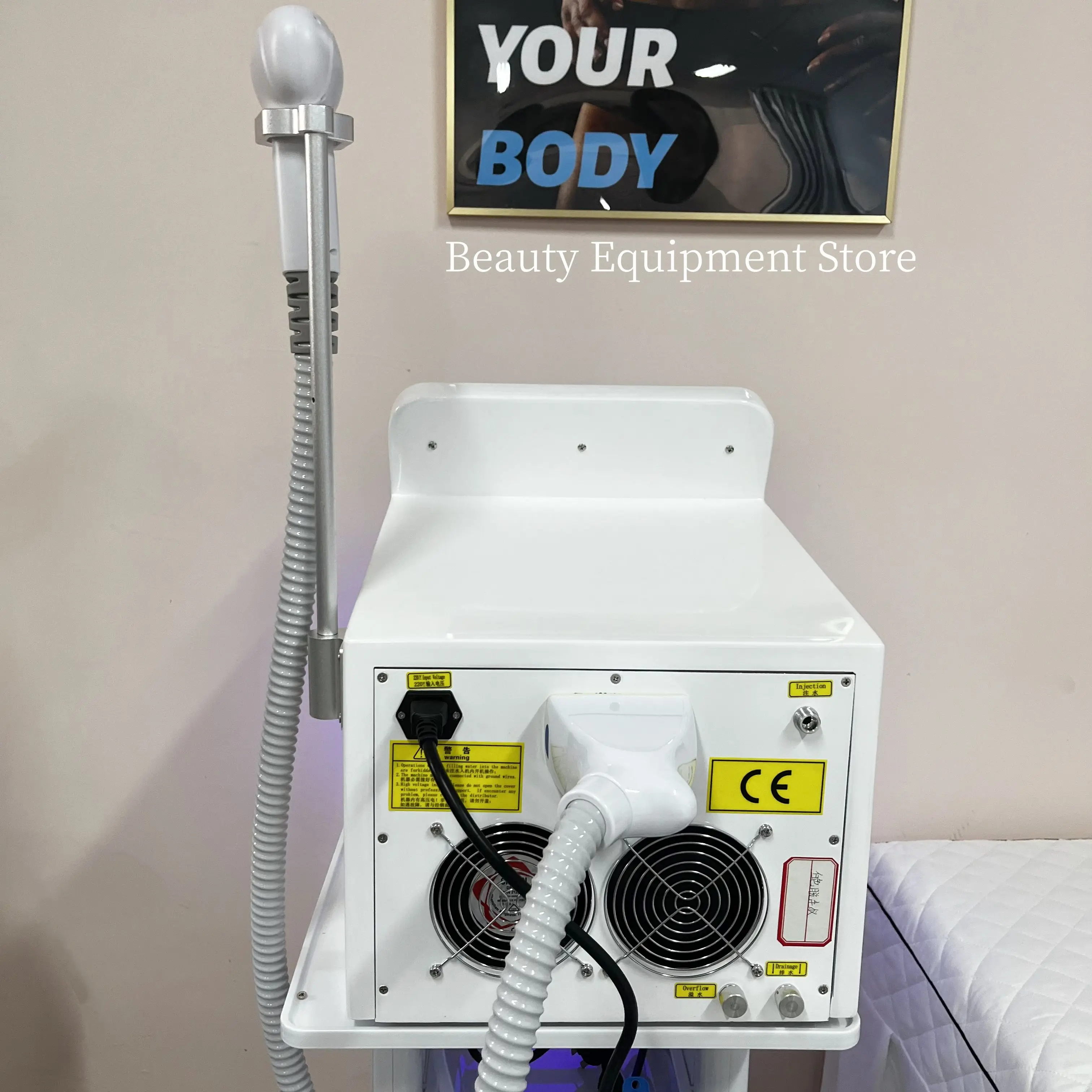 المهنية ديود الجليد التيتانيوم آلة إزالة الشعر بالليزر المحمولة 808 755 1064 الكسندريت جهاز 3 موجات إزالة دائمة #4