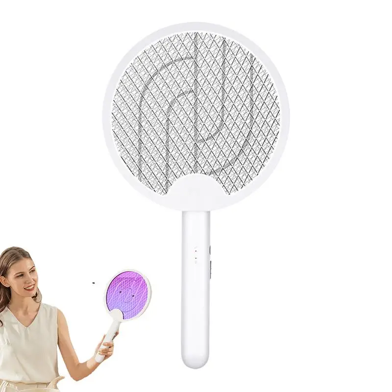 

Electric Fly Swatter Racket USB Rechargeable Electric Fly Swatter Racket Handheld Foldable Flying Catcher Portable Control Trap