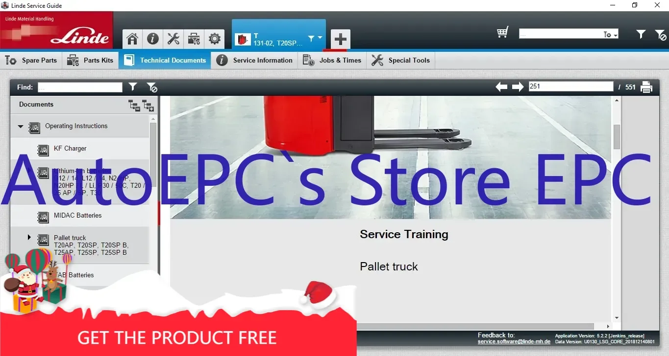 

Руководство по обслуживанию AutoEPC Linde 5.2.2 Обновление руководств LSG в U0285 [03.2024]