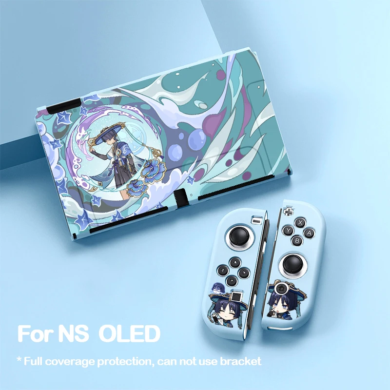 Furina Neuvillette Xiao Wanderer Raiden 소프트 보호 커버 케이스 Genshin Impact Nintendo Switch 또는 OLED 용 TPU 소프트 쉘