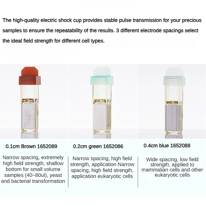 Bio-rad Gene Pulser/MicroPulser Electric Shock Cup, 0.1/0.2/0.4cm, Laboratory Electric Cup