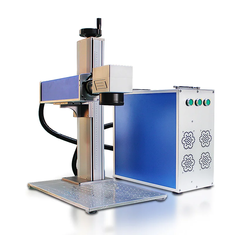 

20w 30W China Cheapest Portable Fiber Laser Marking Machine With Rotary Price Complimentary worktable, rotating head and fixture