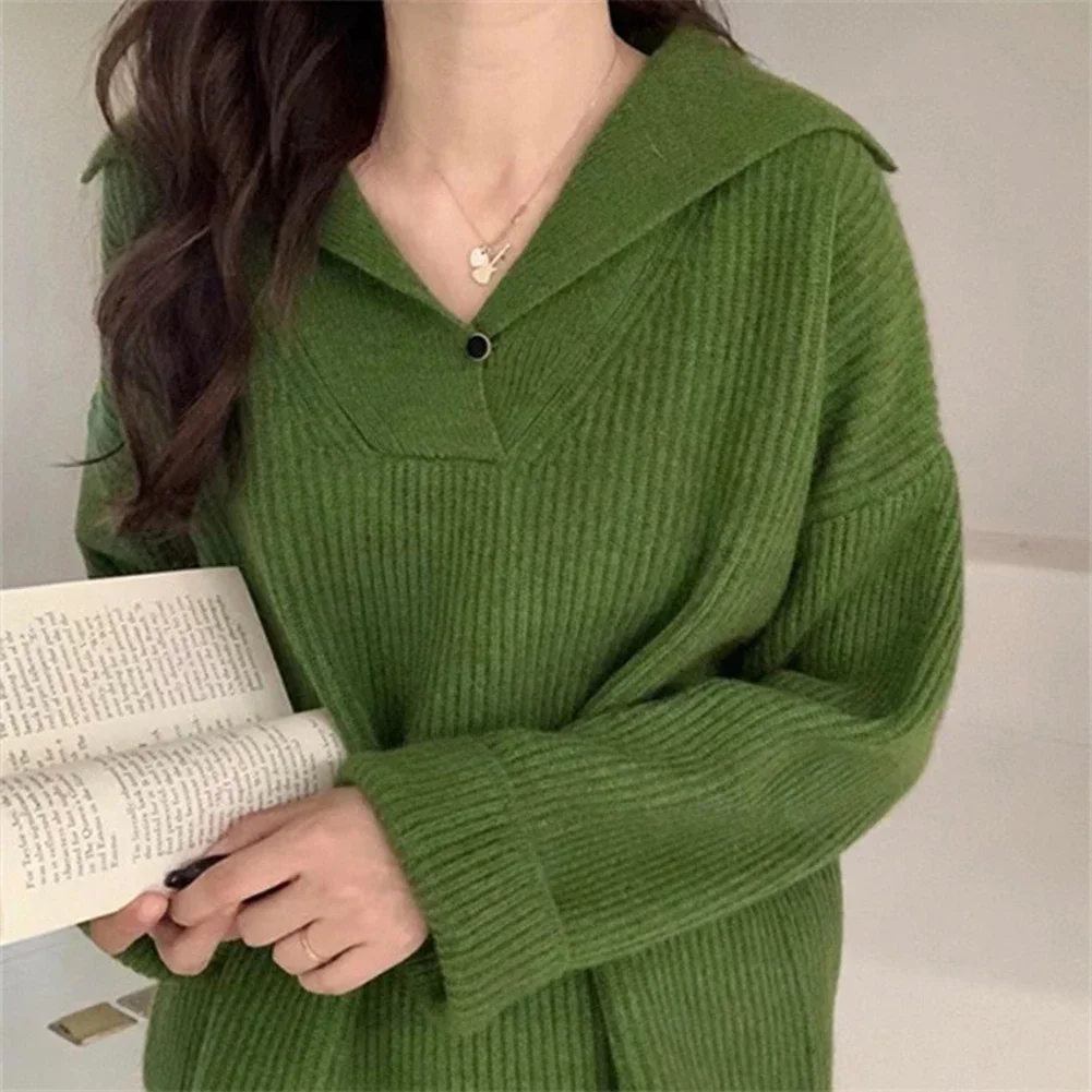 Casual Outing Autumn Winter Sweater Casual Sweater Length 55 Cm Daily Casual Wear Holiday Fashion Long Sleeve Regular Length