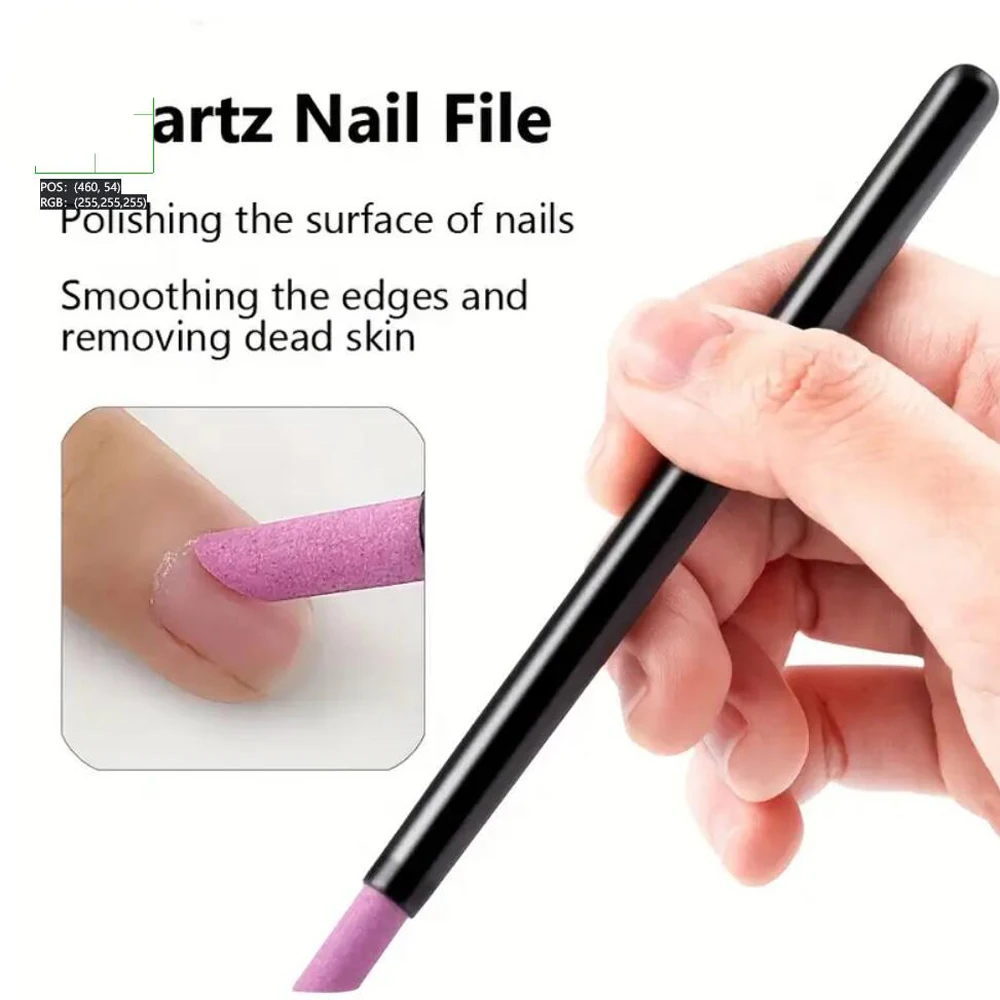5 stücke Tragbare Quarz Schleifen Stift Nagel Häutchen Pusher Dead Skin Remover Nagellack Stick Nagel Dateien Maniküre Zubehör Werkzeuge