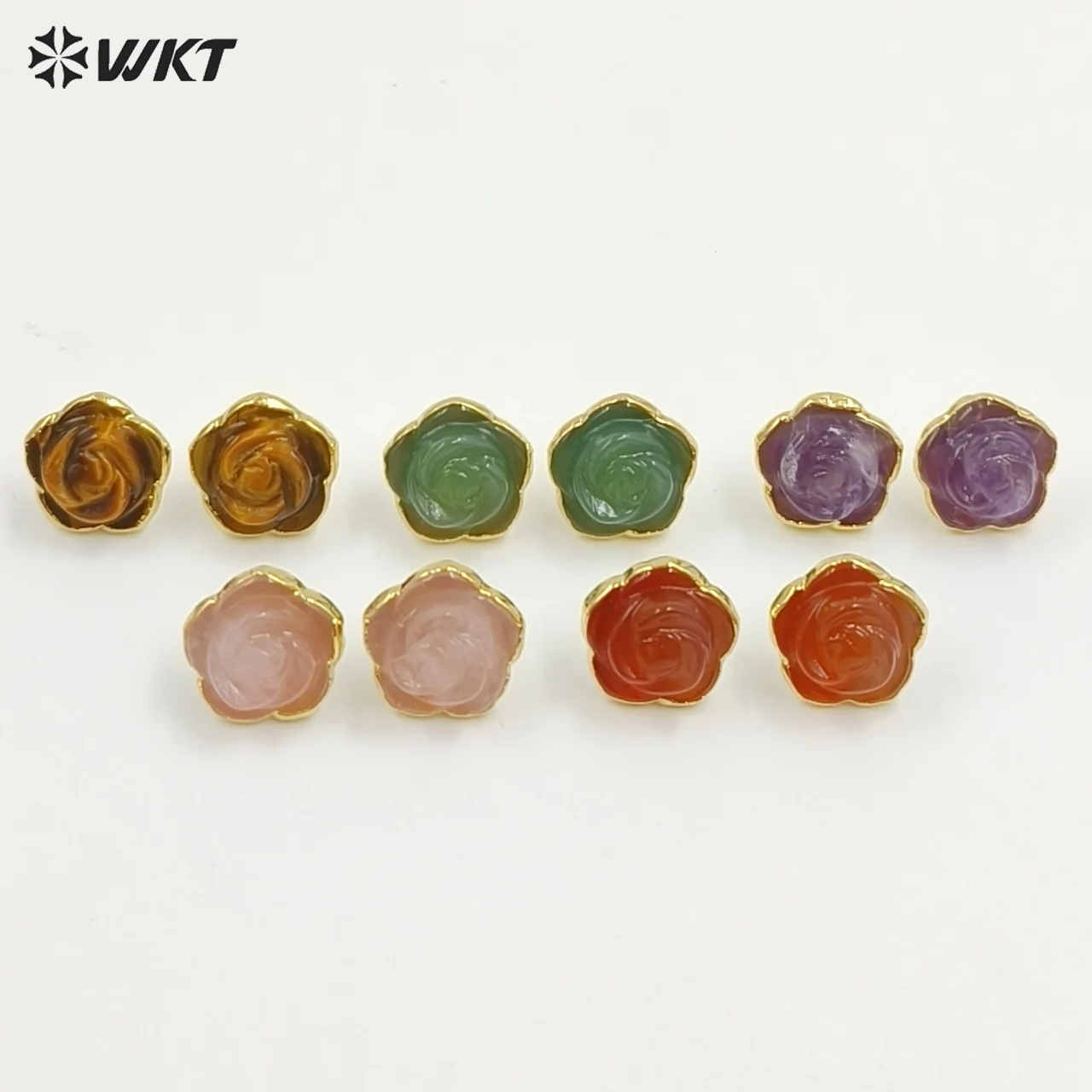 

Серьги WT-E813 с высококачественными драгоценными камнями, эксклюзивный дизайн, с покрытием из настоящего золота 18 карат, для женщин, украшение.