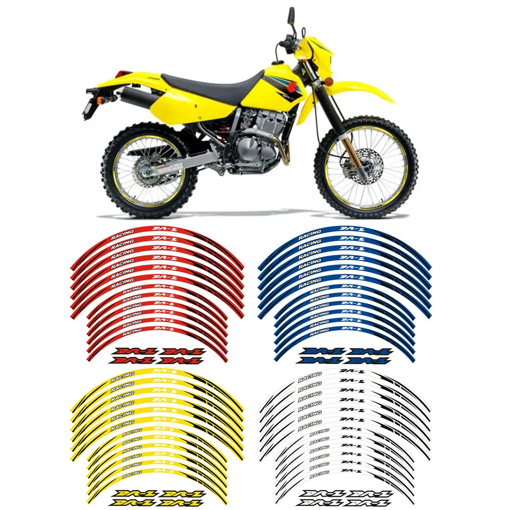 

17inch Wheels Hub Stickers Motorcycle Accessories Reflective Decals Stripes For SUZUKI DR-Z 400/S/E DRZ 250