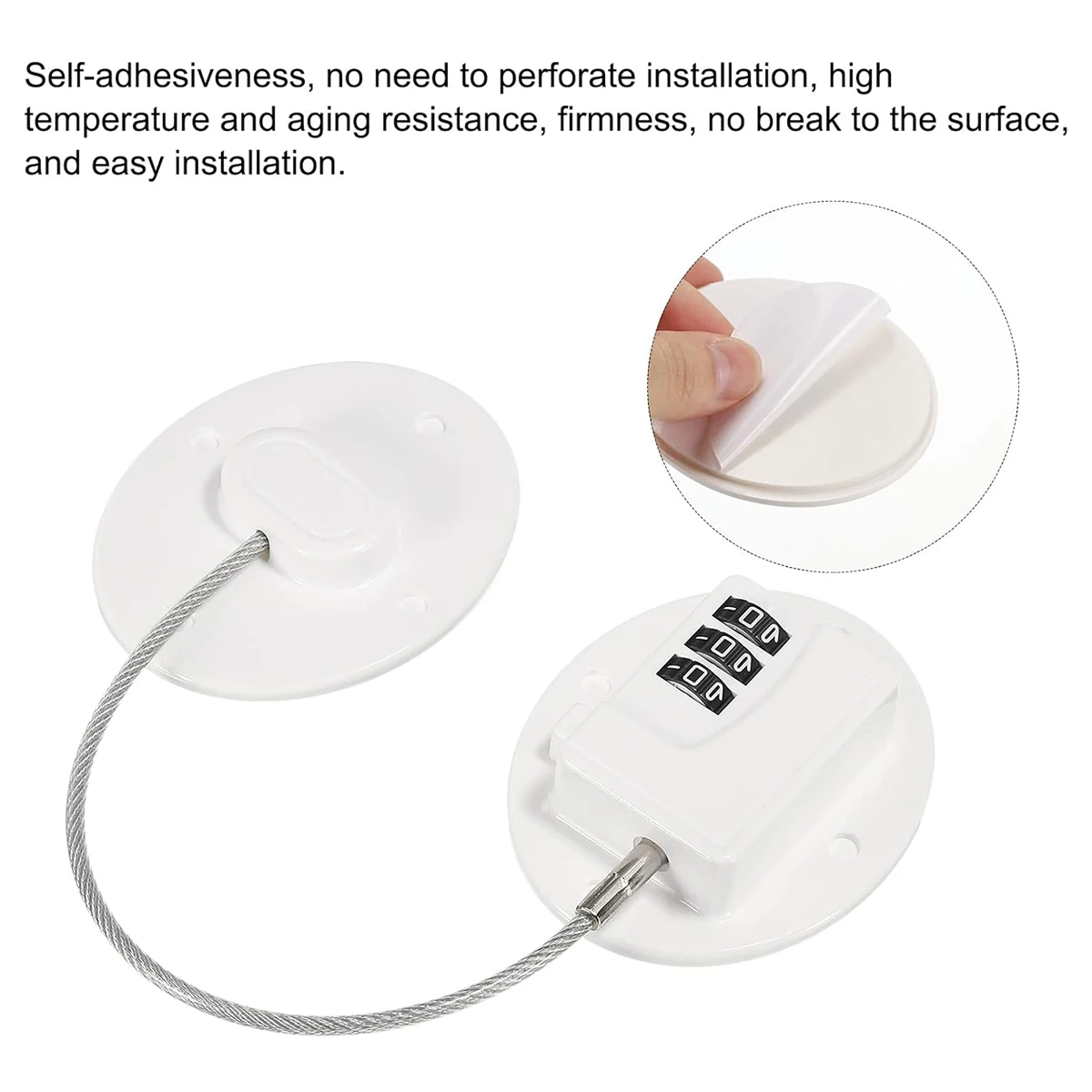 1Pcs Practical Stainless Steel Child Safety Lock Cabinet Fridge Door Lock Cable Protection Home Window Lock Strong Fix