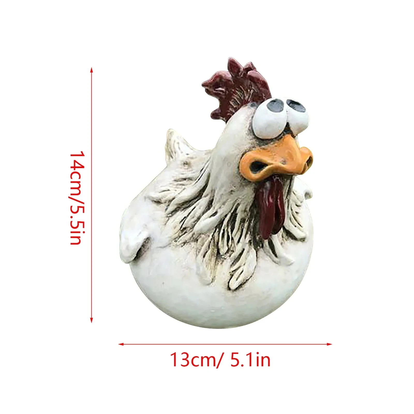 1pc Funny Chicken Fence Decor Statues Resin Farm Yard Chicken Hen Sculpture Art Craft Courtyard Housewarming Home Decoration