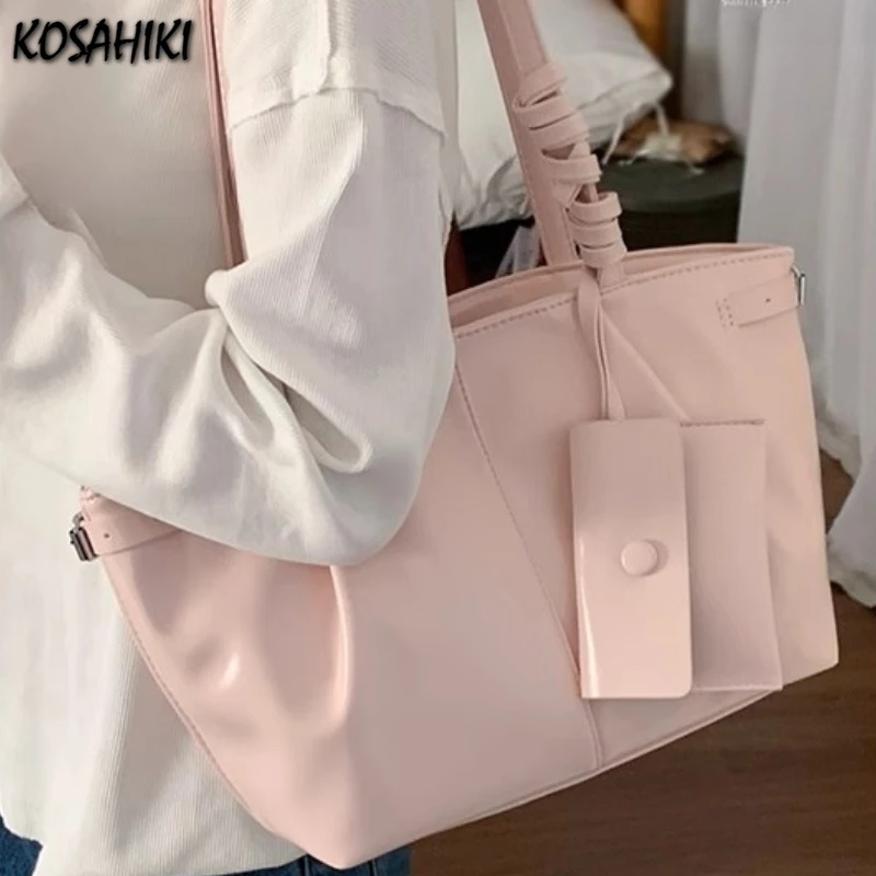

Korean Fairy Elegant Shoulder Bags Y2k Aesthetic Chic Fashion Simple Handbags All Match Office Lady Underarm Bag Casual Womem