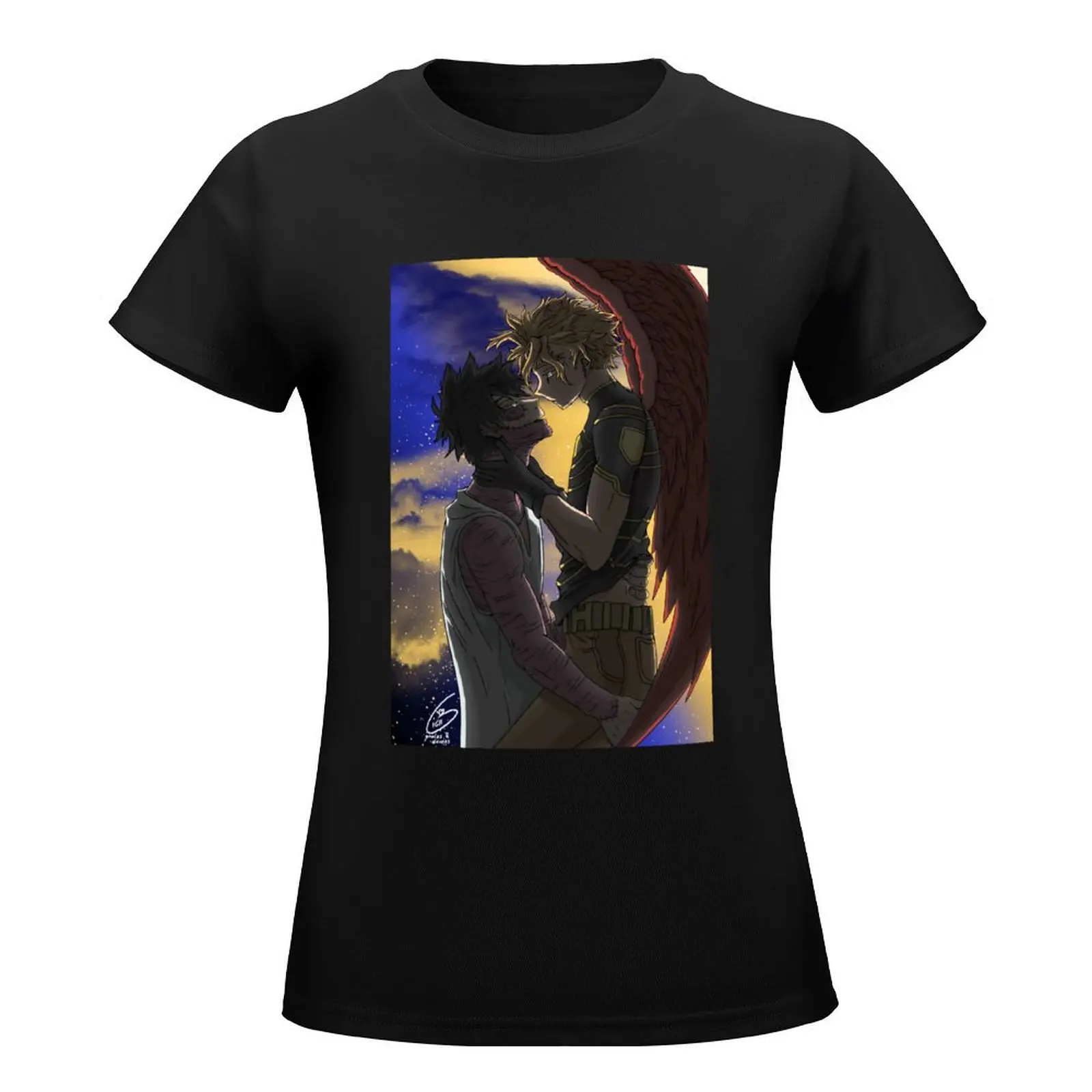 Love story between a hero and a villian T-Shirt graphics aesthetic clothes plus sizes anime Top Women