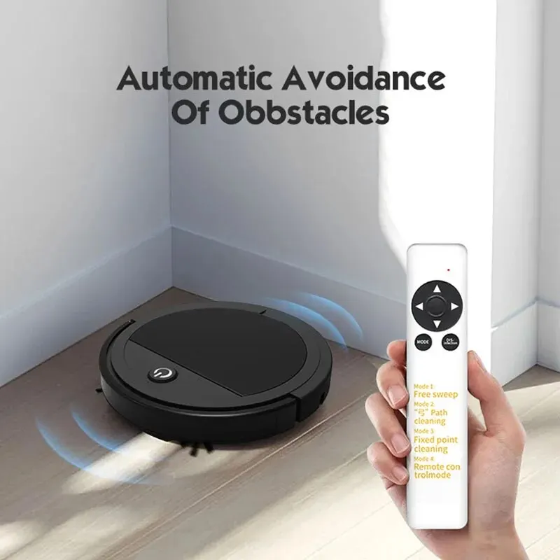 Intelligent Automatic Floor Sweeping Mopping Dust Cleaning 3 in 1 Robotic Vacuum Cleaner, Remote Control