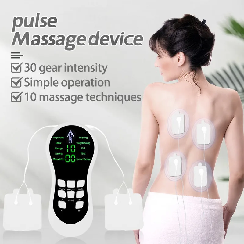 Digital Micro Current Pulse Electric Shock Massager Waist And Back Massage Patch Whole Body Physiotherapy Muscle Stimulator