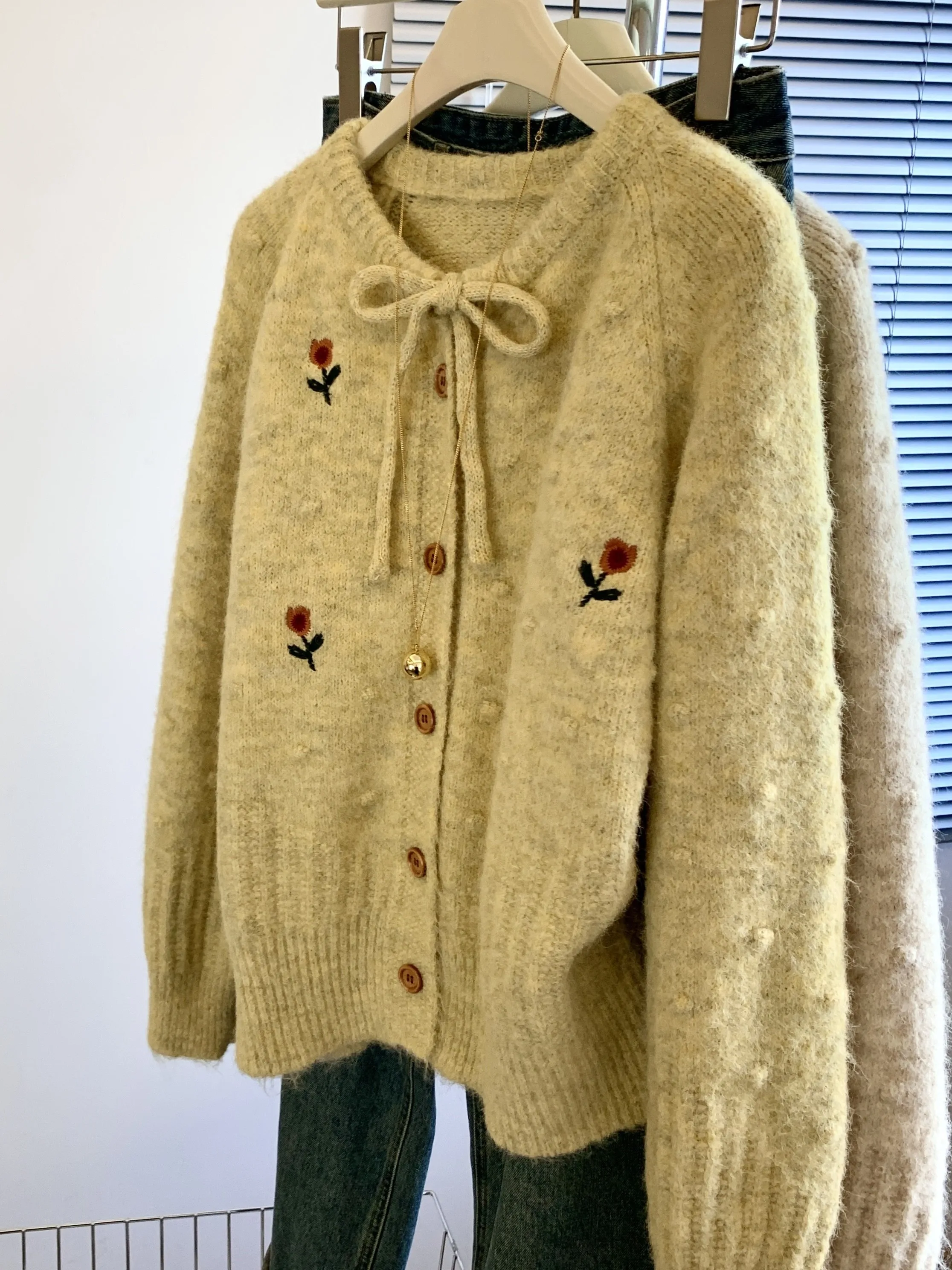 

Свитер-пальто Sweet Knot для женщин, осенне-зимний, мягкий, уютный, вязаный, верхняя одежда, топ, для повседневной носки, длинный, круглый вырез...