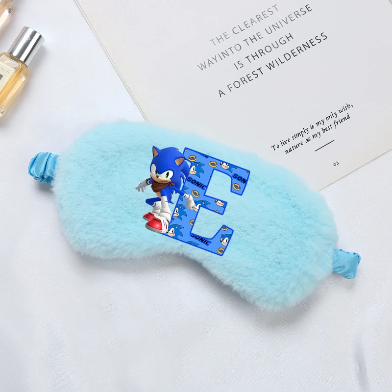 قناع عين قطيفة جديد من Sonics للنوم بشكل أفضل مطبوع عليه حروف كرتونية مقاومة للضوء غطاء عين ليلي أنيق لطيف وناعم معصوب العينينين