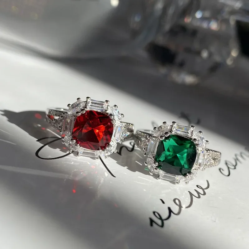 

MDL Moissanit. Style Explosive Luxury Ladies With Simulation Colorful Treasure Thick Plated S925 Silver Precision Live Mouth