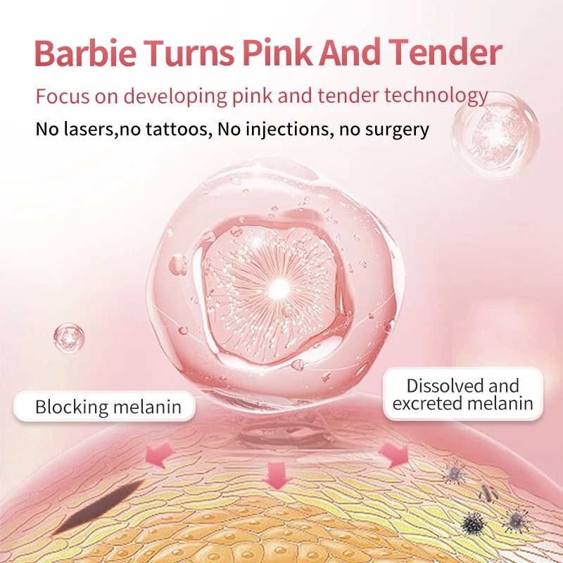 SOBER-SKIN Whitening Private Parts Set Remove Dark Melanin Pink Areolas Whiten Butt Knee Underarm Bleaching Serum 5 Bottles