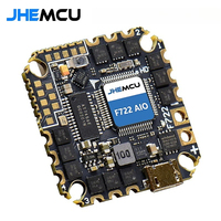 JHEMCU GHF722AIO-HD AIO Flight Controller F722 with 40A 4in1 ESC, OSD Barometer 2-6S for FPV Cinewhoop Freestyle Drone