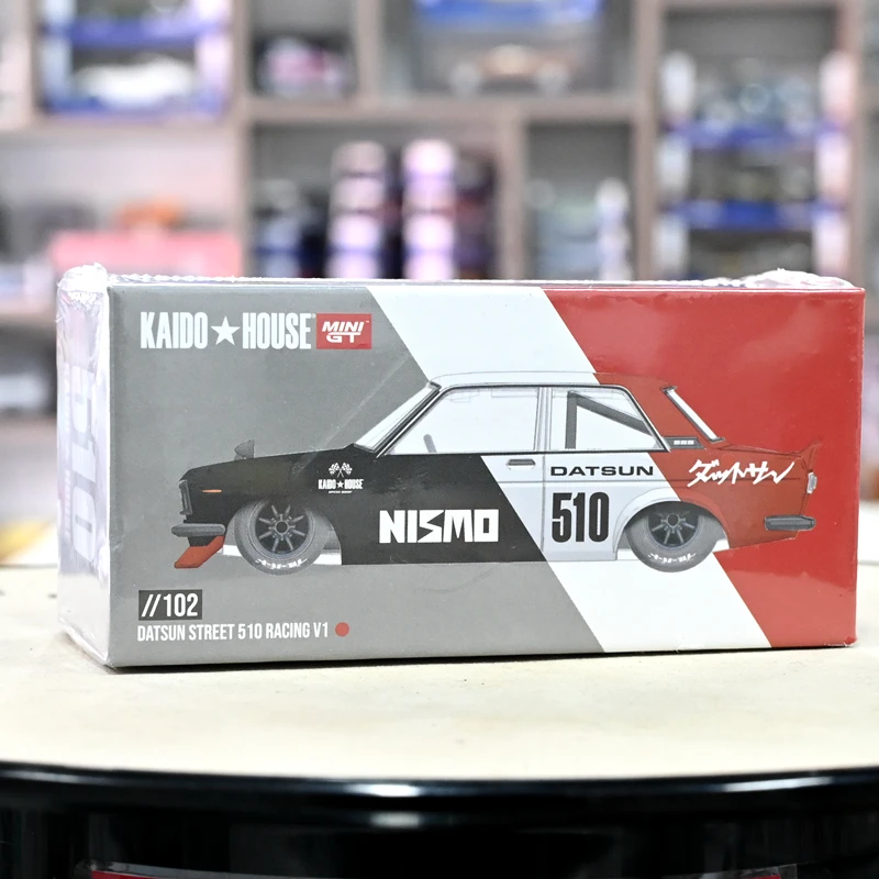 

Модель литая автомобиля Kaido house #102 minigt TSM модель 1:64 Datsun Street 510 V1