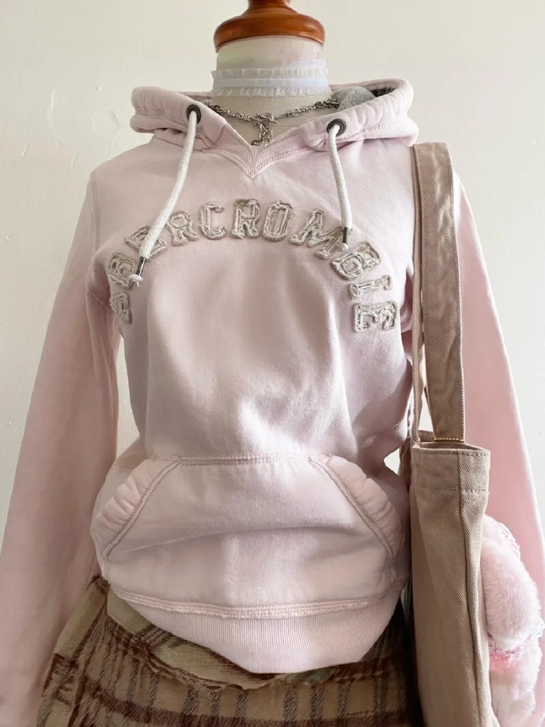 Bluza damska Vintage Pink Harajuku Korean Casual Hoodies Winter Female Clothes 2000s Y2k Loose Pullover Goth Letter Hooded