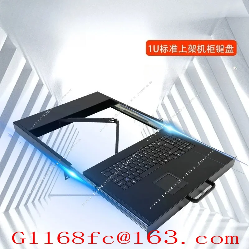 Cabinet Keyboard Drawer 1u Rack Mounted Industrial Touchpad Mouse Tray Pull-out Movable Self-locking Rail 19 Inch Telescopic
