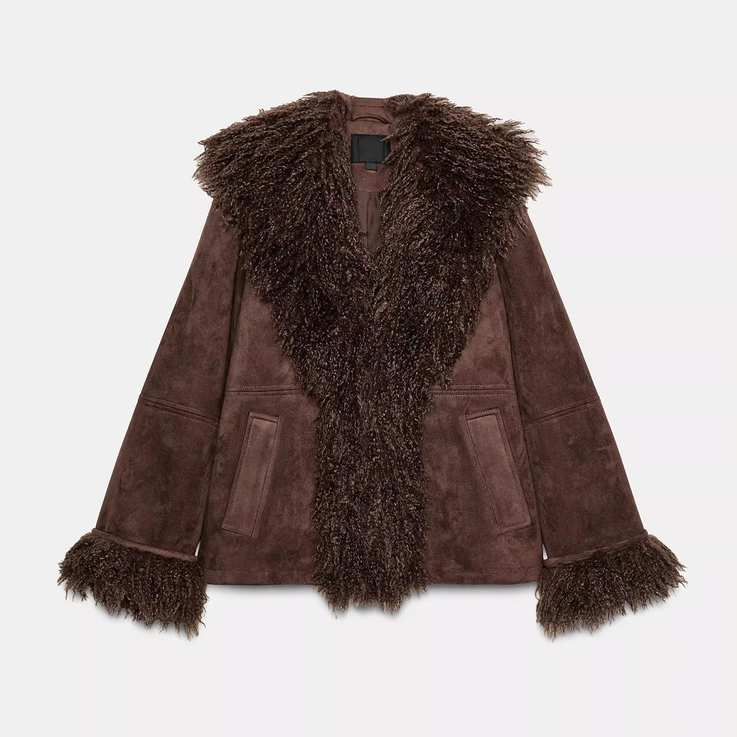 الفراء الاصطناعي على الوجهين Jaet المرأة Sle 2025 الخريف وصول جديد Z الوقوف صالح ort ملابس خارجية طويلة Sve