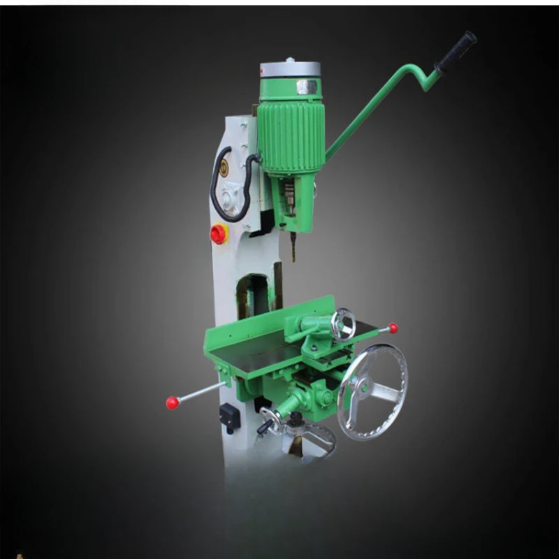 Mechanical vertical single axis high speed tongue and groove machine manual square hole square eye machine pneumatic