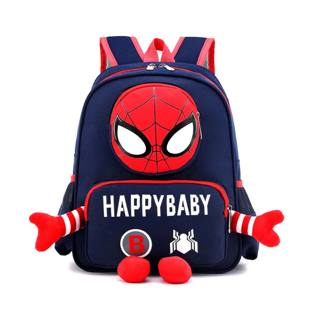 New Spider Man Children's Backpack Durable Cute Cartoon Ultra Light Breathable Nylon Large Capacity Kindergarten Boys' Backpack