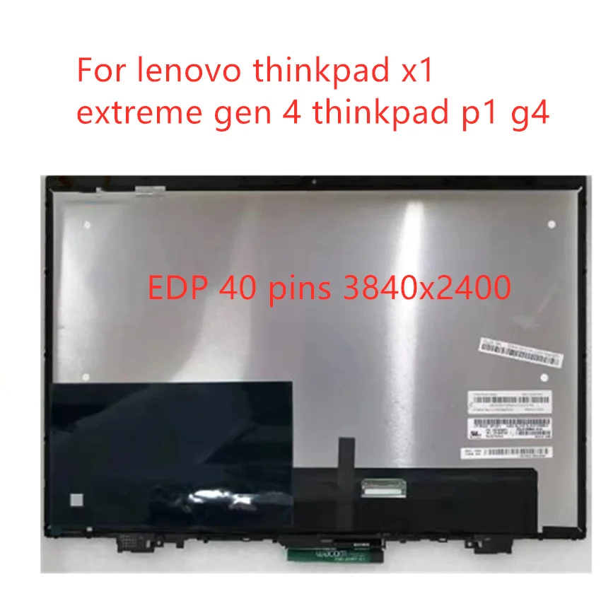 

For lenovo Thinkpad P1 G4 Thinkpad X1 Extreme Gen 4 20Y5 20Y6 16.0 inch IPS Laptop LCD Touch Screen Assembly Frame 5M11D12289