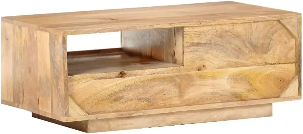 Solid Mango Madeira Escrita Desk, Adequado para Chá e Sala de Estar, Pátio e Mesa de Café, 35.4 "X19.7" X13.8"