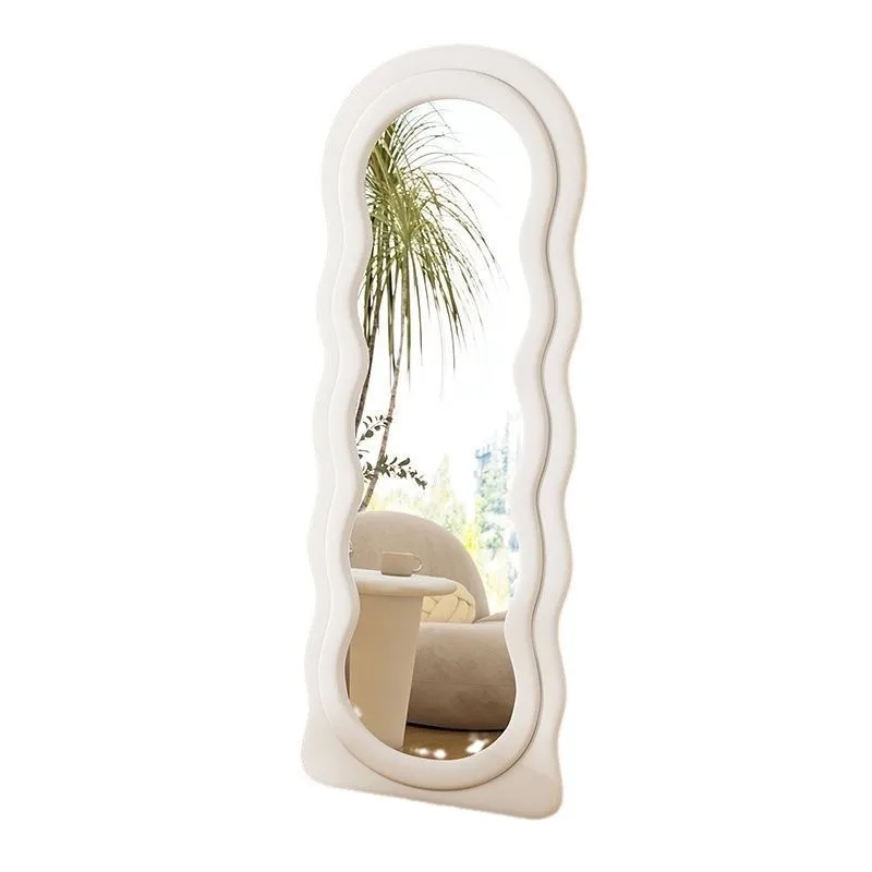 Wave cloud full body mirror, simple special-shaped floor mirror