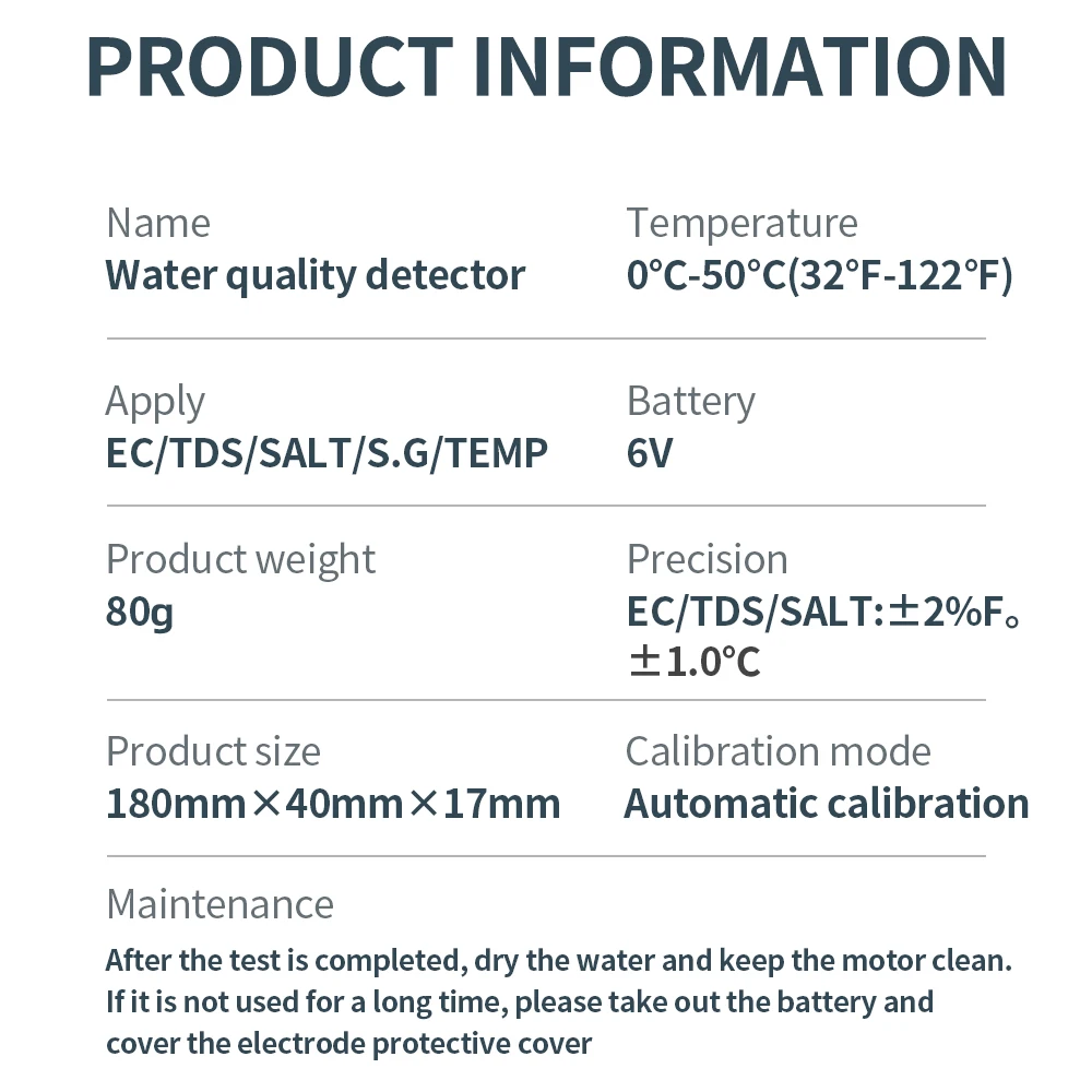 Bluetooth 5 w 1 Tester jakości wody TDS/EC/S.G/miernik zasolenia/temperatury PH dla basenów akwariowych wykrywacz wody pitnej