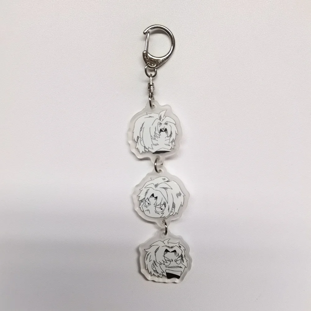 Anime Keychain tray Dogs Arcylic sushi Nakajima Dazai Flower Key Chain Women Men Accessories Bag Pendant Chaveio Gifts view 2