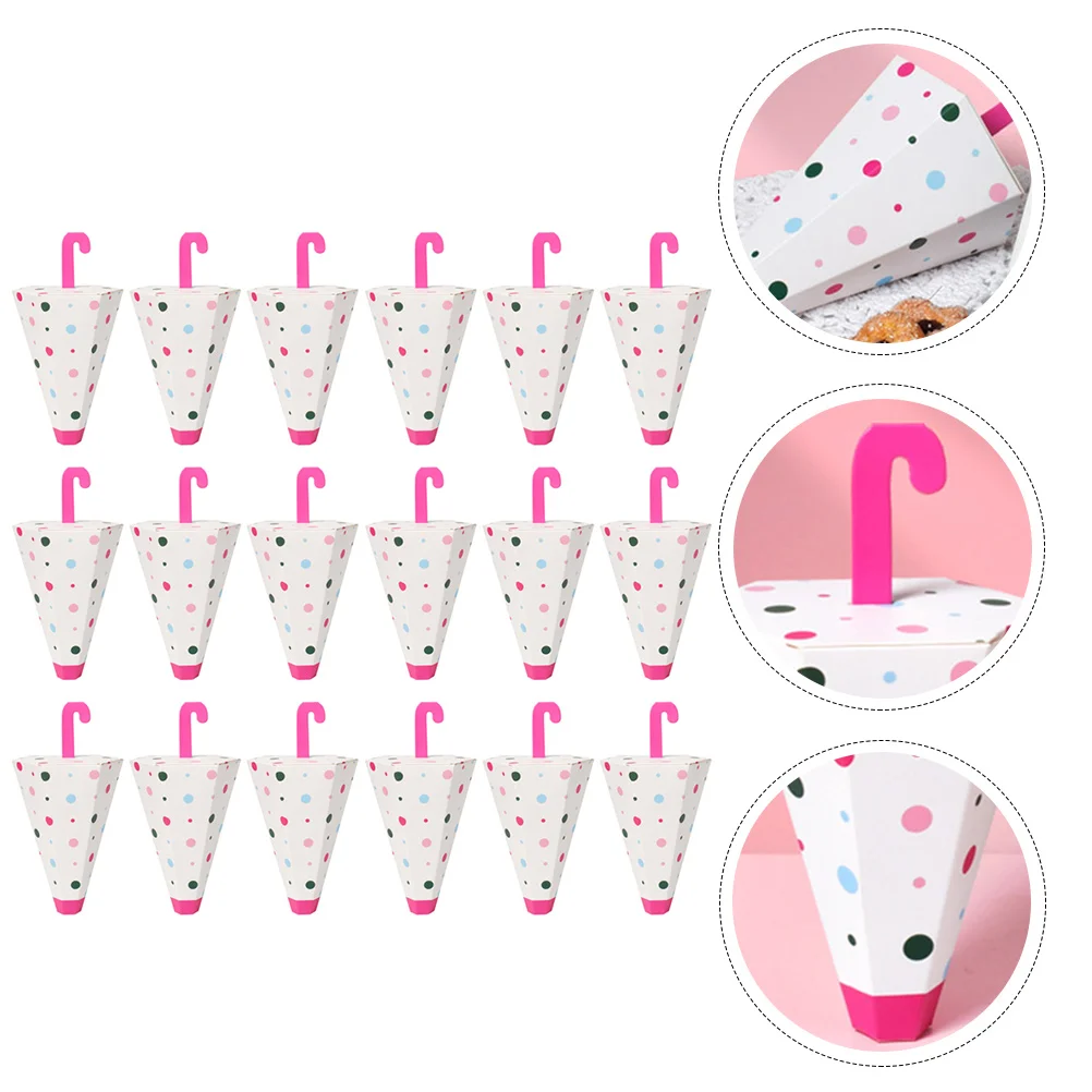

Ipetboom 25 Pcs Candy Boxes Colorful Sweet Containers Umbrella Shape Treat Jars Cartoon Packaging Paper Bags for Party Favors